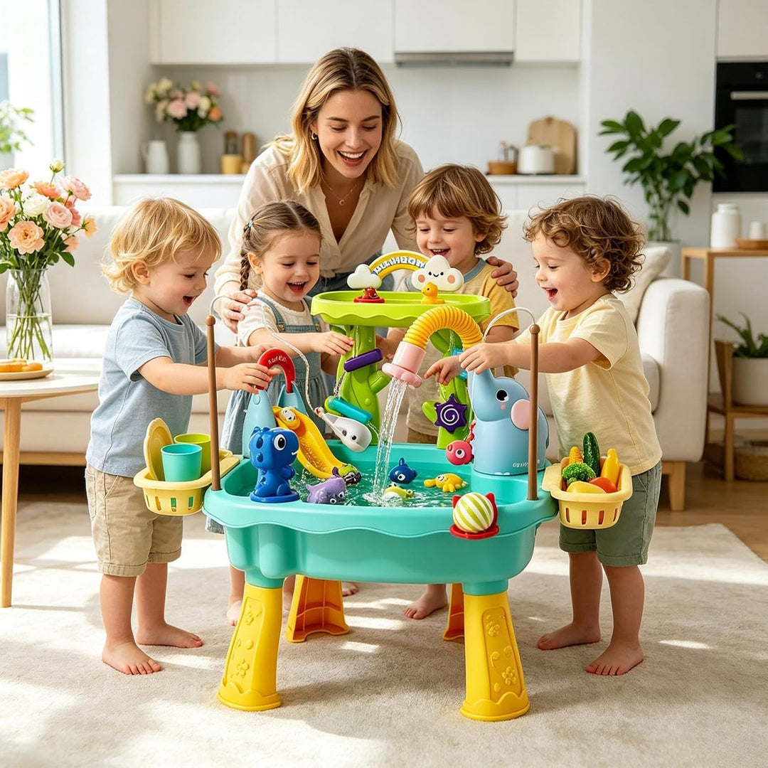 Generisch Kinder Wassertisch Elefanten-Design Sensorik-Waschbeckenspielzeug | Spielspüle Mit Fliesse