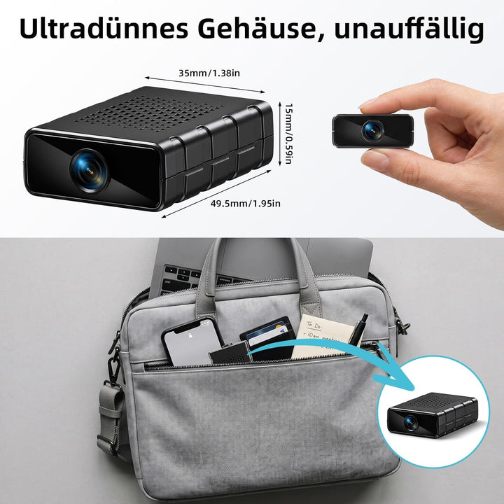 JAXION 4K Mini Überwachungskamera Innen WLAN,Kamera Live Übertragung Handy | Lange Standby Akku Kame