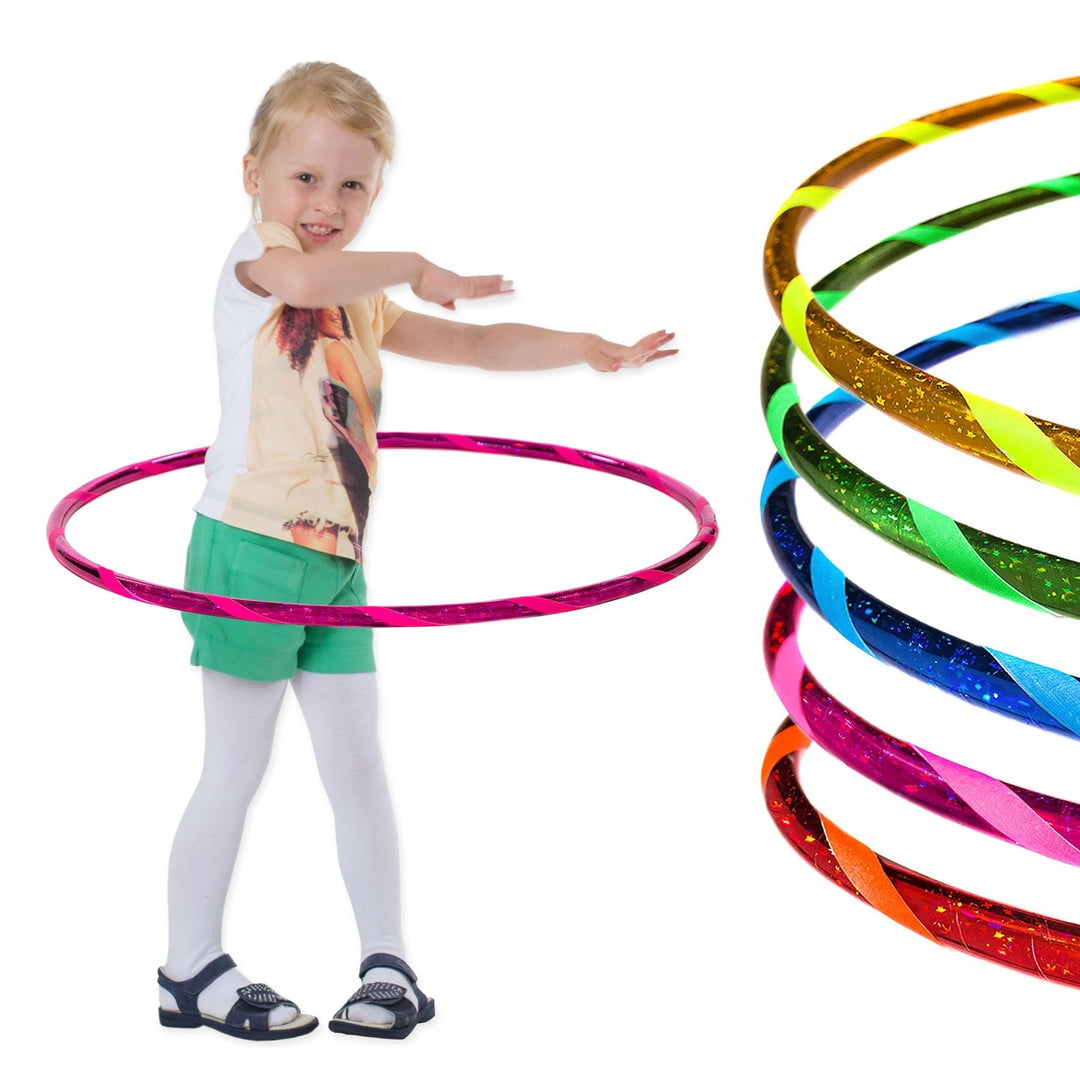 Super Star Kinder Hula Hoop Reifen mit Sternen-Muster Ø80cm Stern-Pink-Pink, Ø80cm Stern-Pink-Pink