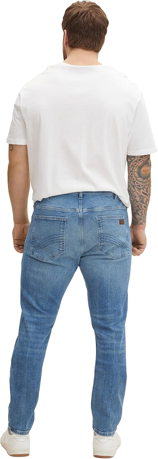 TOM TAILOR Denim Herren Piers Slim Jeans 29W / 32L 10223 - Destroyed Mid Stone Grey Denim, 29W / 32L