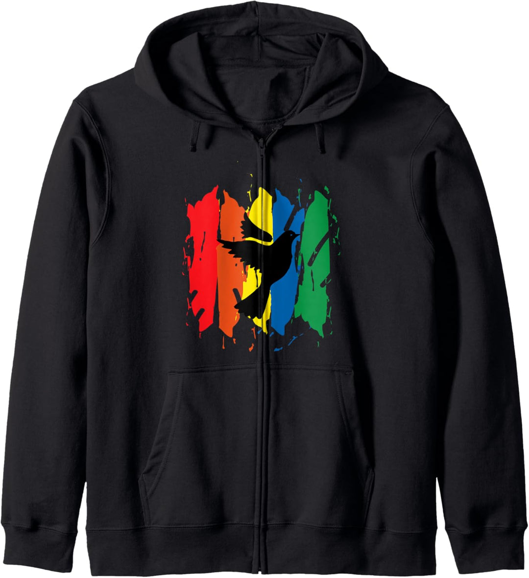 Taube Design Frieden Retro Vintage 70er 80er Jahre Look Kapuzenjacke