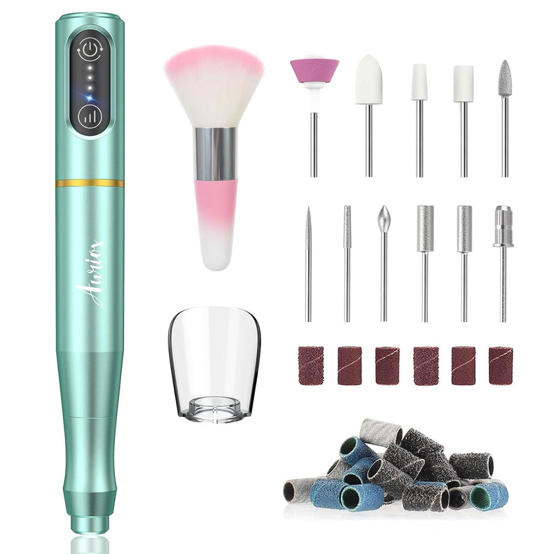 Nagelfräser für Gelnägel, Auriox Kabellos Maniküre Pediküre Set Elektrische Nagelfeile, Fräser für G