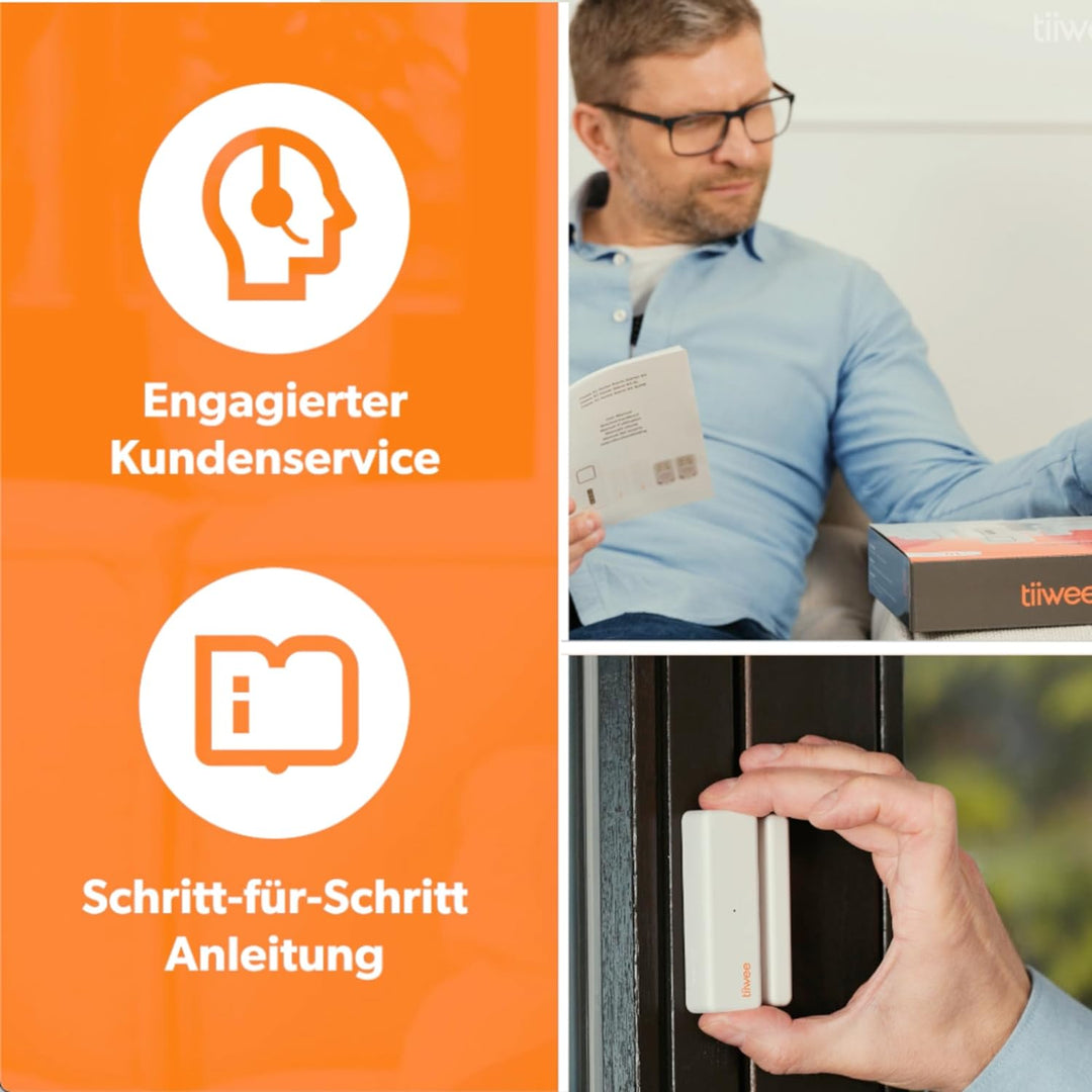 tiiwee A1 Alarmanlage fürs Haus - Fensteralarm Türalarm mit Fernbedienung - Alarmanlage Wohnung, mit