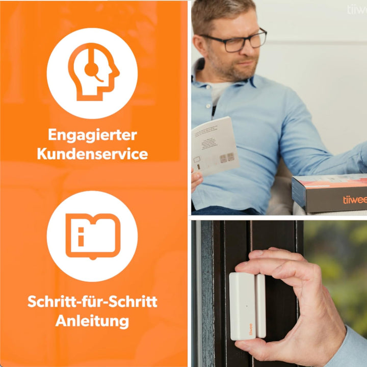 tiiwee A1 Alarmanlage fürs Haus - Fensteralarm Türalarm mit Fernbedienung - Alarmanlage Wohnung, mit