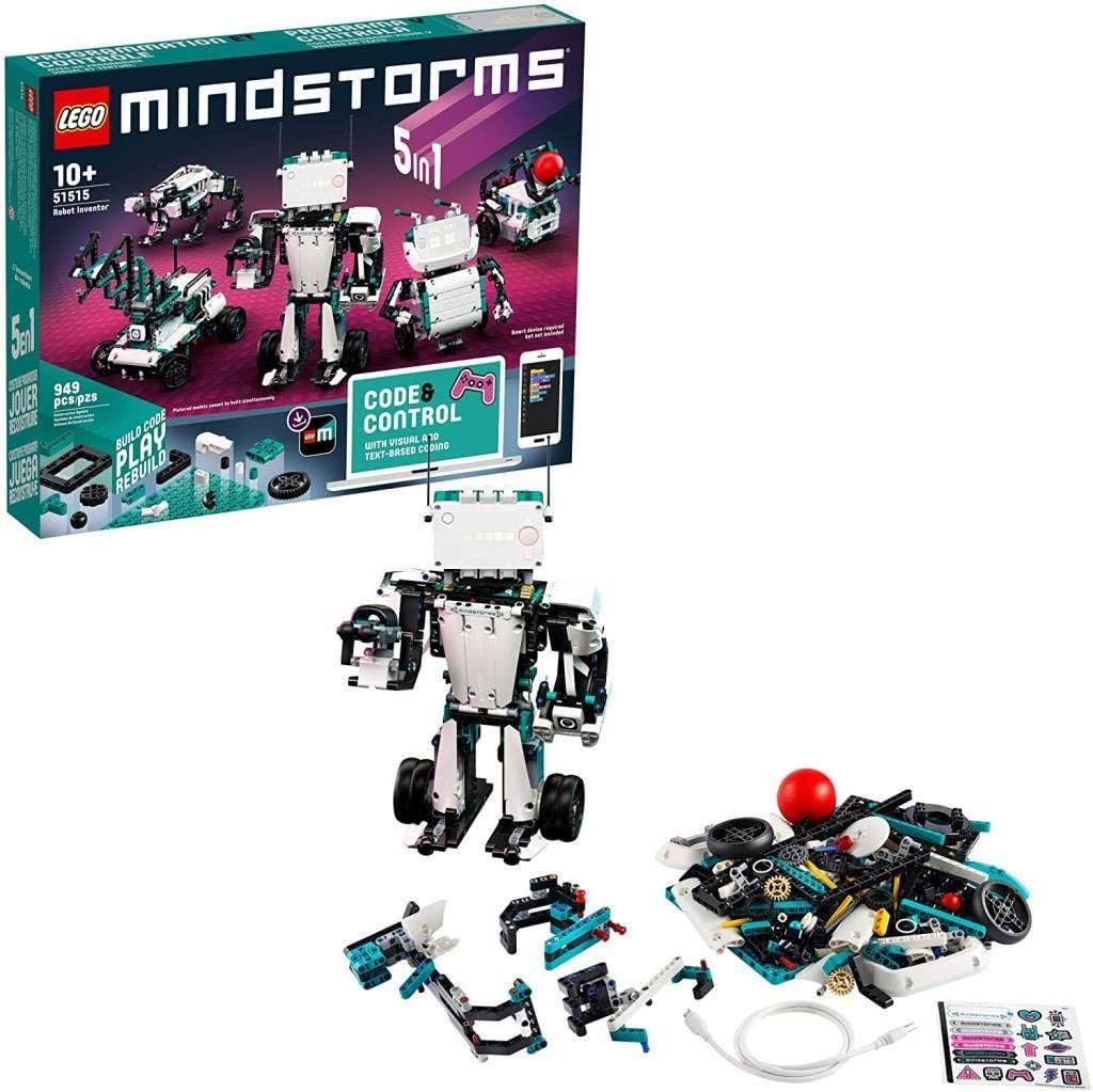 LEGO 51515 MINDSTORMS Roboter-Erfinder, 5-in-1-Robotik-Set mit App-Fernsteuerung, Programmierbar Und