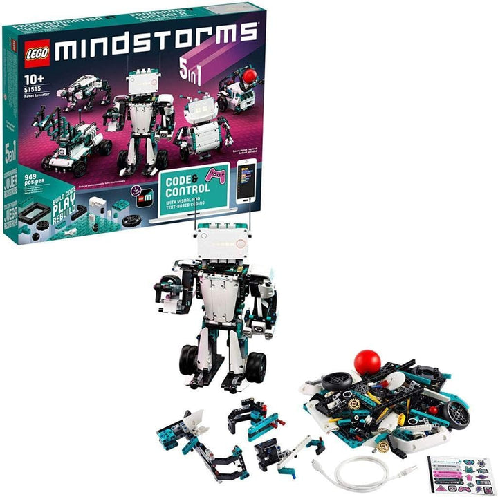 LEGO 51515 MINDSTORMS Roboter-Erfinder, 5-in-1-Robotik-Set mit App-Fernsteuerung, Programmierbar Und