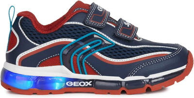 Geox Jungen J Android Boy C Sneakers 33 EU Navy Red, 33 EU Navy Red