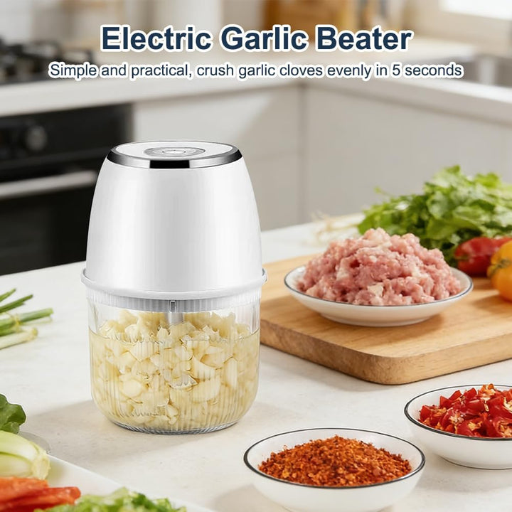 Zerkleinerer Küche Elektrisch Mini Zwiebelschneider - 350ml Multizerkleinerer Kabelloser USB-Aufladu