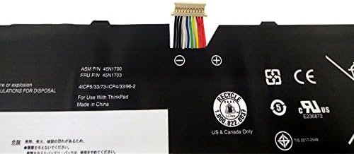 7XINbox 15V 45Wh 00HW002 00HW003 45N1700 45N1701 45N1702 45N1703 SB10F46440 SB10F46441 Ersatz Akku B