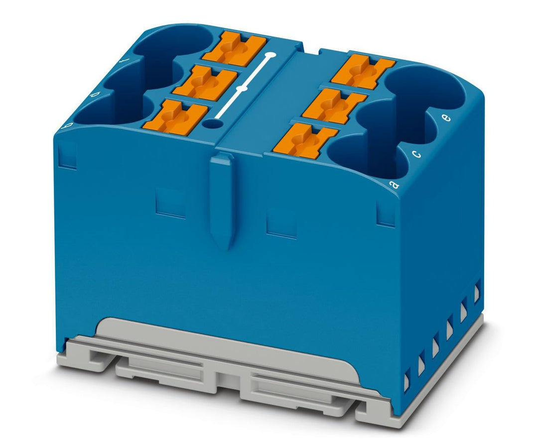 PHOENIX CONTACT PTFIX 6X10/S BU Verteilerblock, 37mm Breite, 20-6 AWG, 450V Nennspannung, 57A Nennst