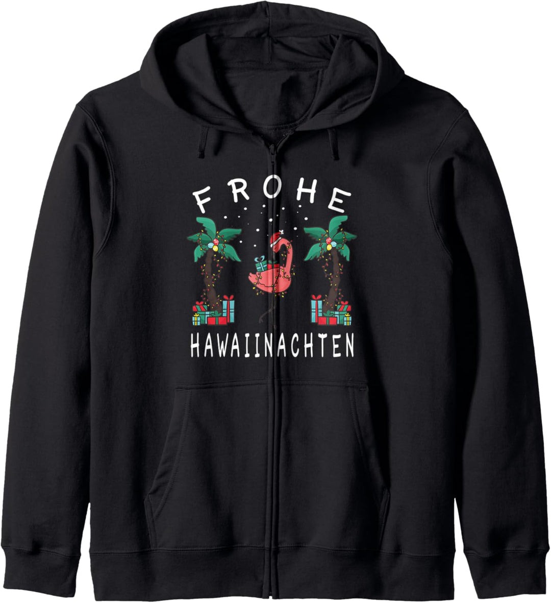 Frohe Hawaiinachten Hawaii Aloha Party Weihnachts Flamingo Kapuzenjacke