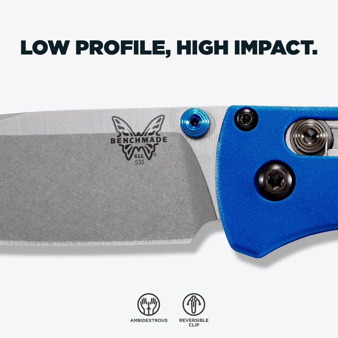 BENCHMADE Unisex Adult 535 Bugout, Blue, small