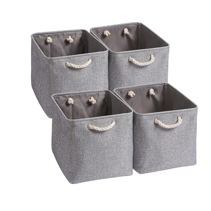 Mangata Aufbewahrungsbox Stoff,33 x 38 x 33 cm Grosser Grau Aufbewahrungskorb, Boxen Aufbewahrung fü