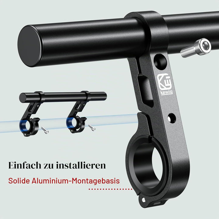 BRCOVAN Aluminiumlegierung Lenker Erweiterung mit 300mm Langer Querstange, Lenkerverlängerung mit Do