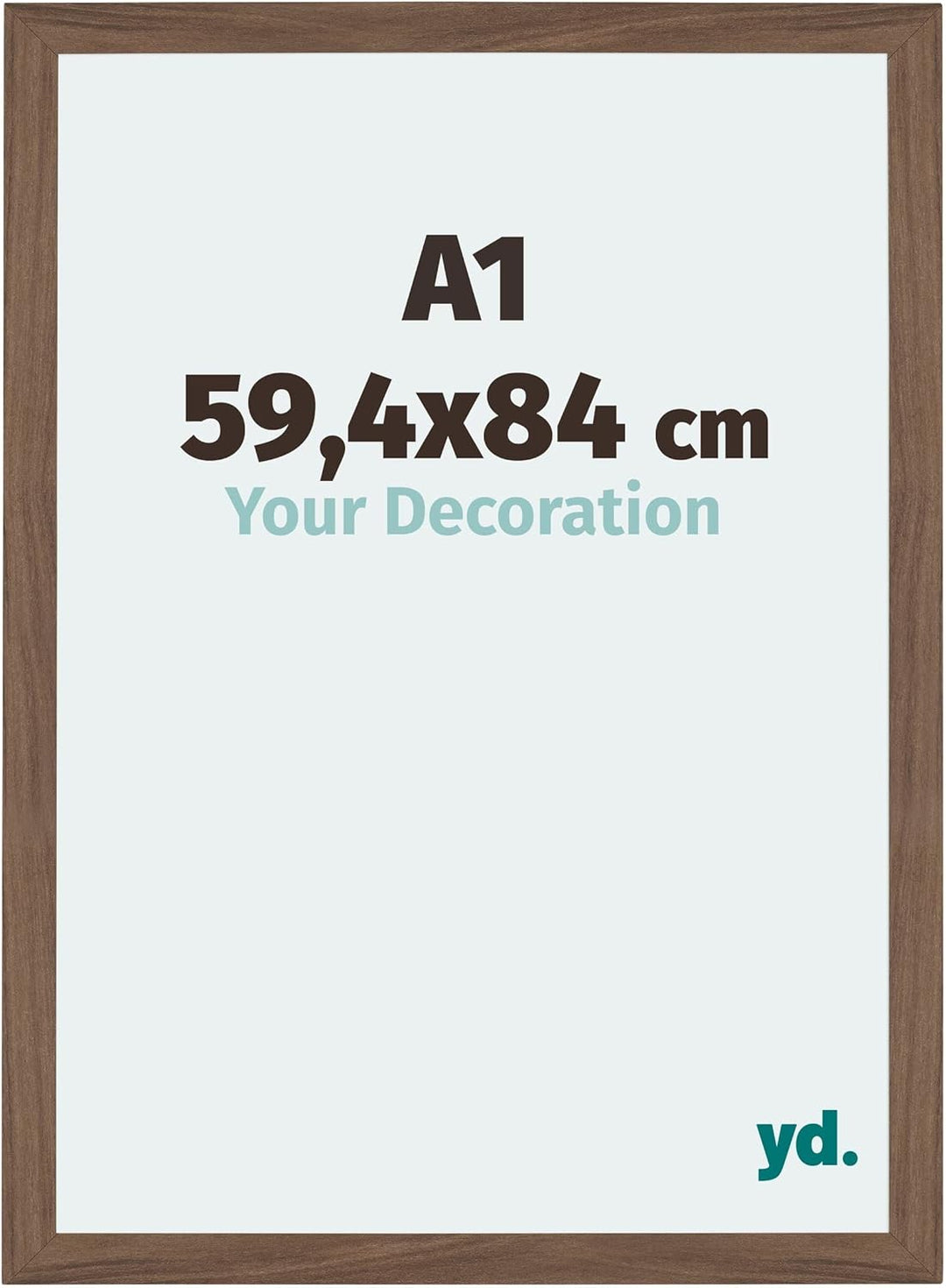 yd. Your Decoration - Bilderrahmen DIN A1 59,4x84 cm - Bilderrahmen aus MDF mit Acrylglas - Antirefl