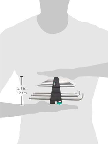 Wera 950 PKLS/9 SM SB Winkelschlüsselsatz, metrisch, gestellverchromt, 9-teilig, 05073594001