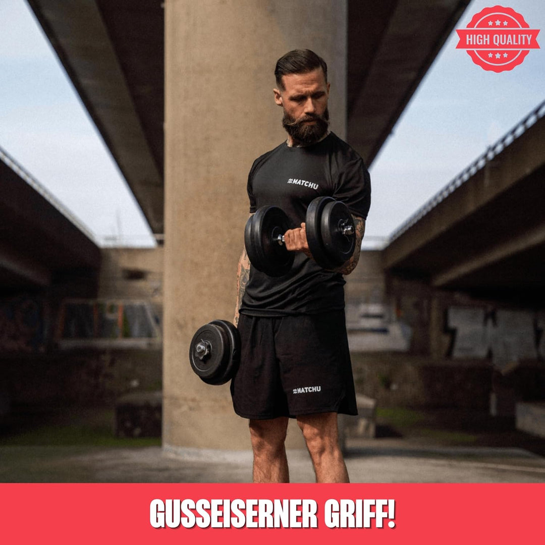 Matchu Sports | Dumbbell set | Kurzhantelset | Hantelset verstellbare Gewichte | Hantelset | 20kg |