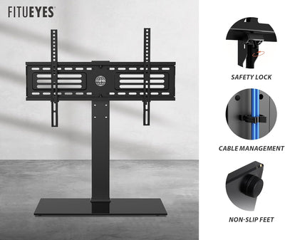 FITUEYES TV Standfuss TV Ständer für 40-75 Zoll LCD LED OLED Plasma Flach & Curved Fernseher bis zu