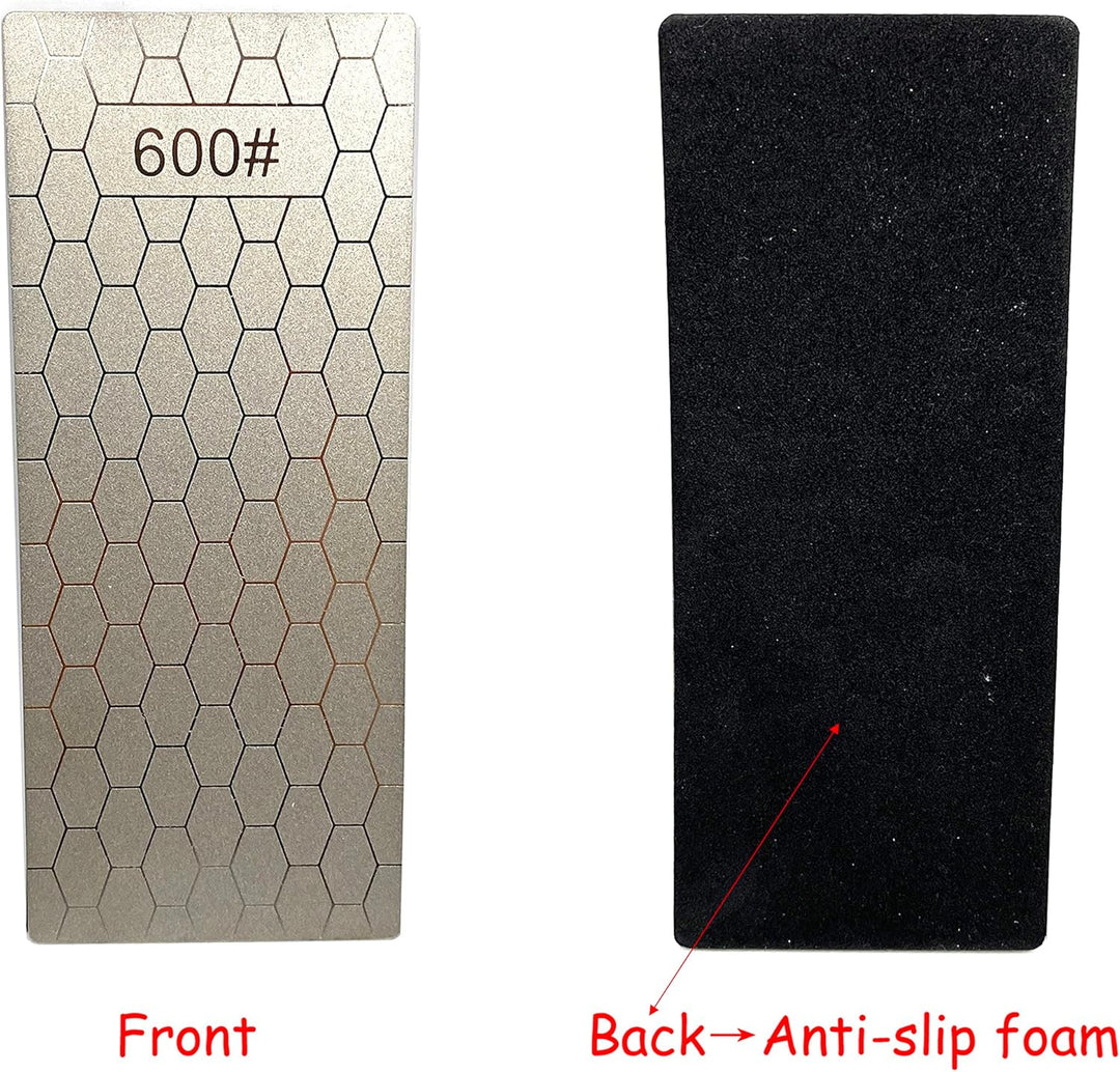 Yuejizhe 6Pcs Diamant Steinschärfer,200/400/600/800/1000/1200 Schärfstein mit extra feiner/grober Pl