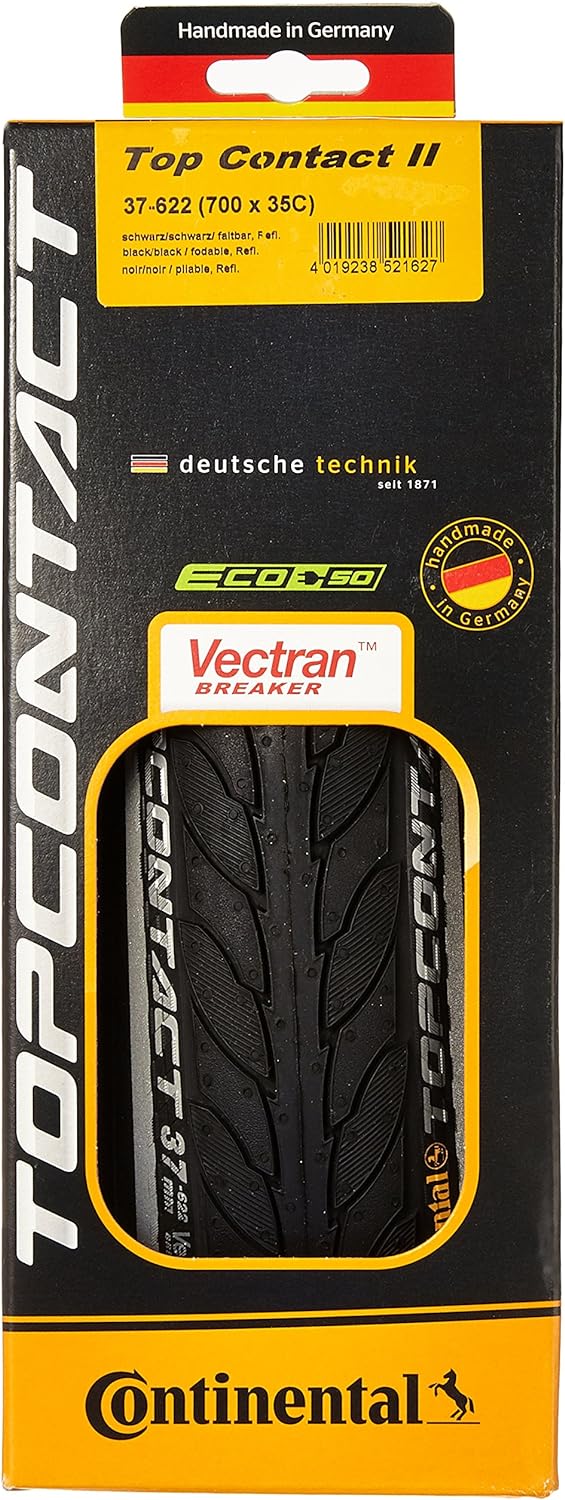 Continental Fahrradreifen Top Contact 2 32-622 (700 x 32 C) Schwarz, 32-622 (700 x 32 C) Schwarz