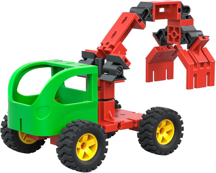 fischertechnik 564065 JUNIOR Constructor – Bausatz für Kinder ab 5 Jahren, Spielzeug mit Bagger, Hub