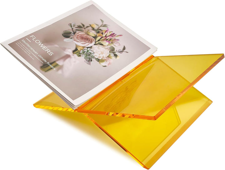 Honygebia Buchständer aus Acryl, Kreuzrahmen, offener Buchständer zum Ausstellen und Lesen, geeignet