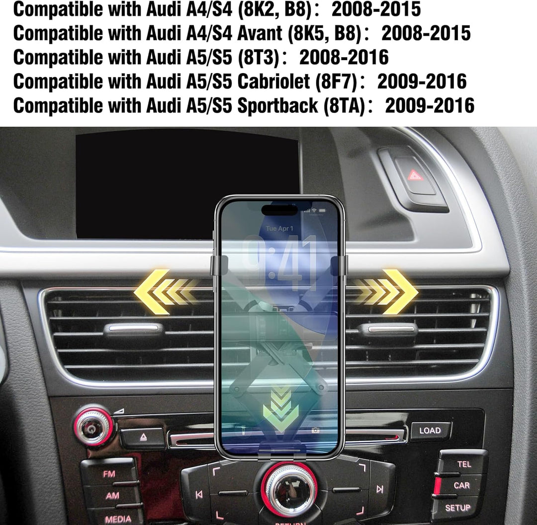 TTCR-II Kompatibel mit Handyhalterung Audi A4/S4 B8 2008-2015, A5/S5 8T 2008-2016, A4 B8 Smartphone