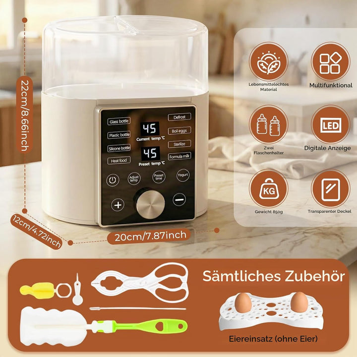 9-in-1 Flaschenwärmer Baby,Babyflaschen wärmer,Babykostwärmer,Fast Babynahrungsheizung,Fläschchenwär