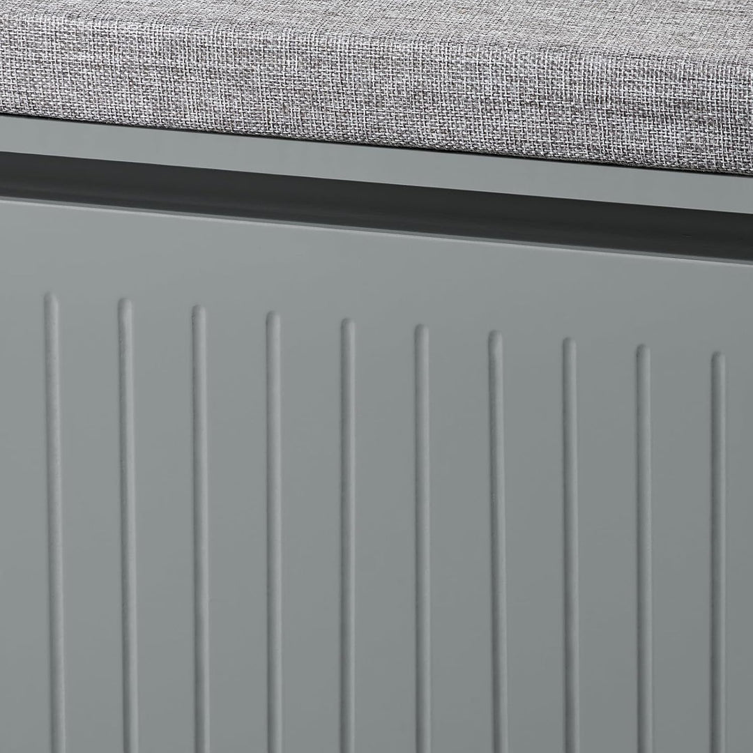 SoBuy Schuhschrank Schuhbank mit Sitzfläche, Schuhregal mit Stauraum, Klappe, Sitzkissen, bis 155 kg