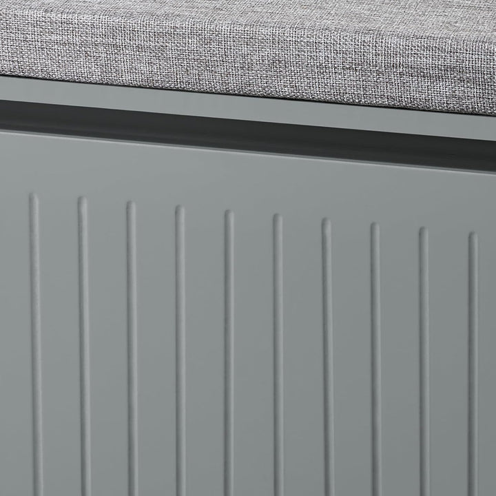 SoBuy Schuhschrank Schuhbank mit Sitzfläche, Schuhregal mit Stauraum, Klappe, Sitzkissen, bis 155 kg