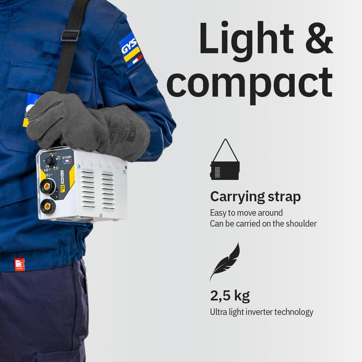 GYS Inverter-Schweissgerät GYSMI-80P - Lichtbogen-Schweissmaschinen für Gleich- und Wechselstrom (2,