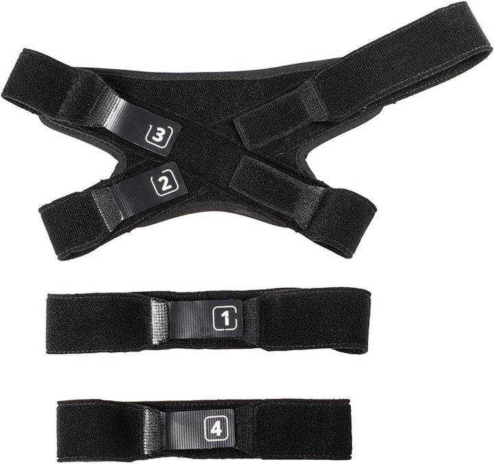 Leatt C- Frame Unisex Knieschoner Set Strap - Erwachsene Black, One Size