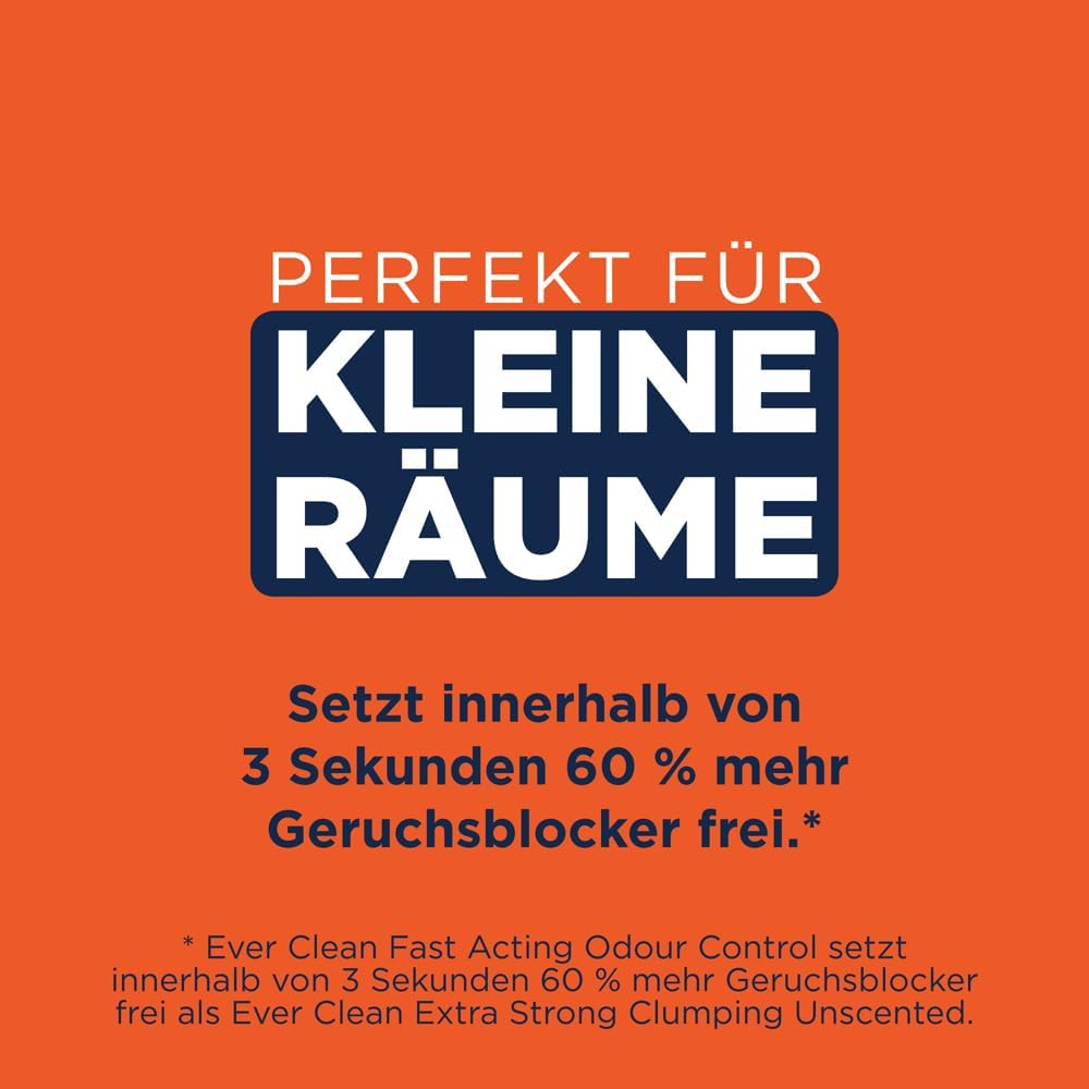 Ever Clean Katzenstreu mit schnellwirkender Geruchsbekämpfung, 10 Liter, mit Duftstoffen Fast Acting