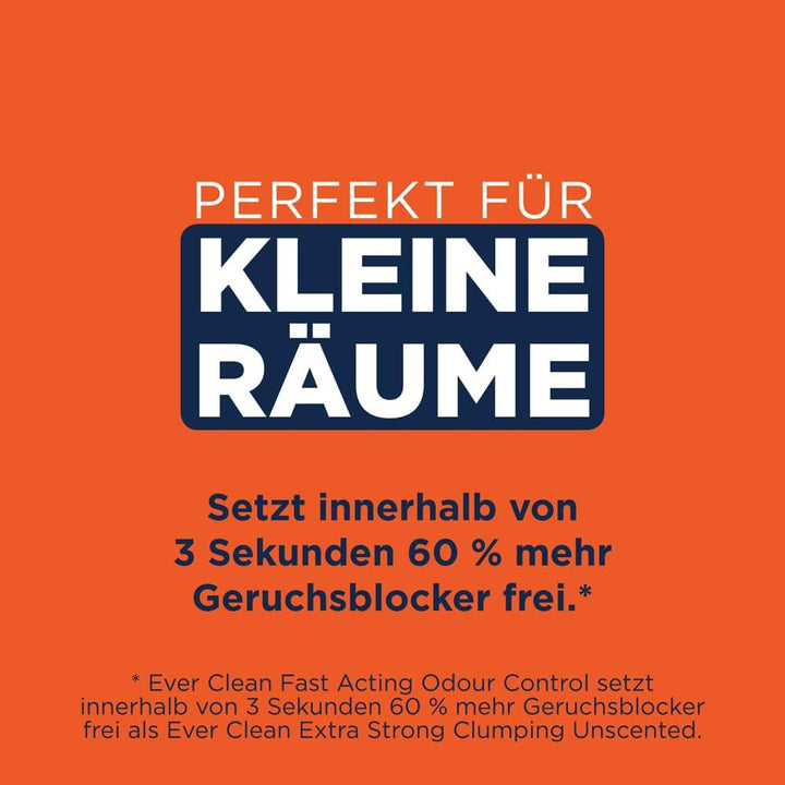 Ever Clean Katzenstreu mit schnellwirkender Geruchsbekämpfung, 10 Liter, mit Duftstoffen Fast Acting