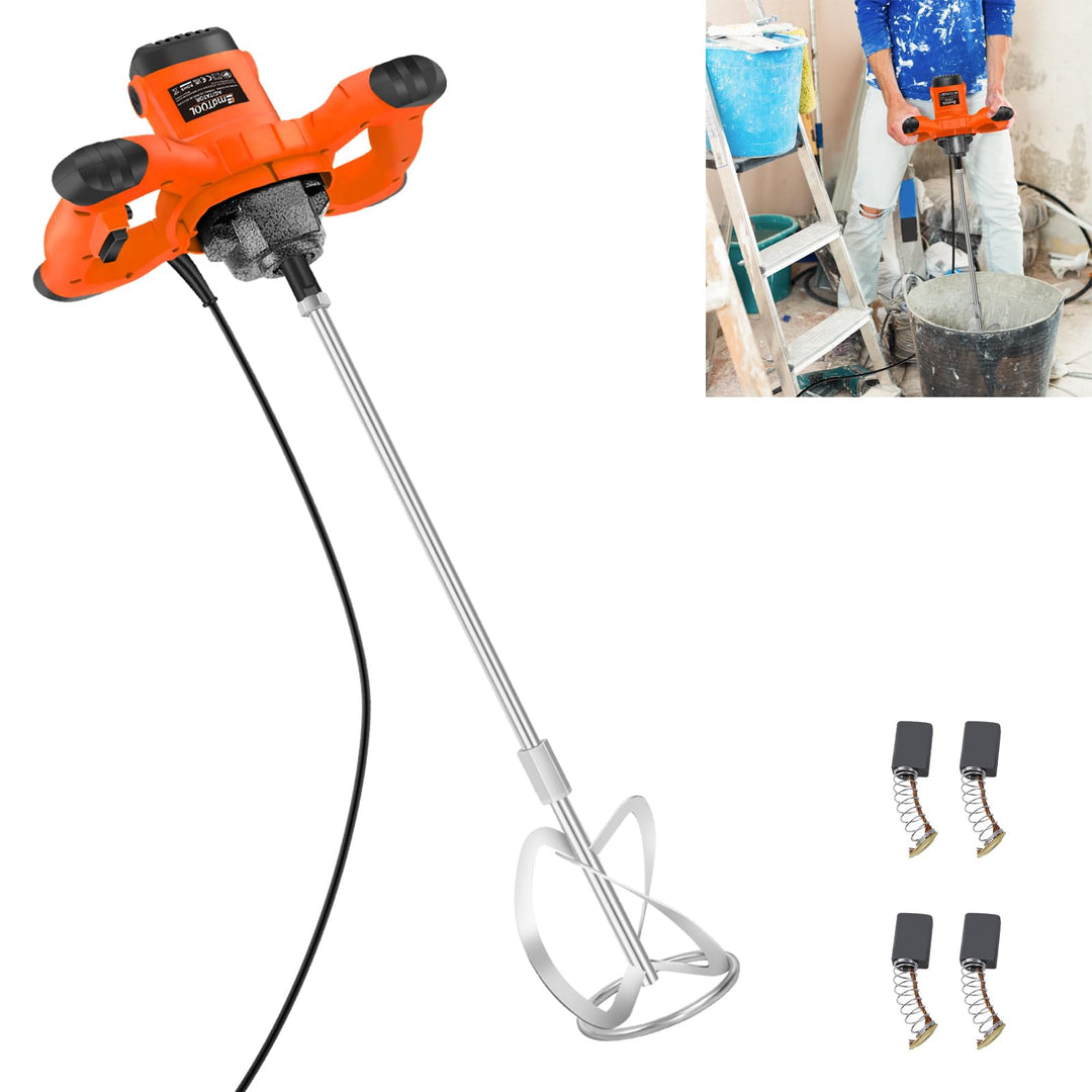 2600W Rührwerk Mörtelrührer 230V, 6 Geschwindigkeits-Elektrischer Handrührgeräte, M14-Gewinde, Beton