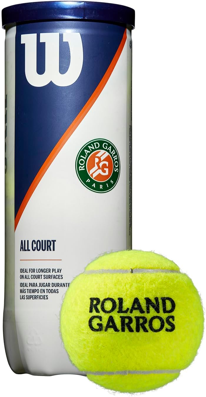 Wilson Unisex-Adult Roland Garros All Court Tennisbälle Yellow 3 Bälle (Packung mit 4) Single, Yello