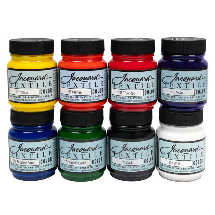 Jacquard Products Stoffmalfarbe, 64 ml, primäre und sekundäre Farben, Acryl, Mehrfarbig