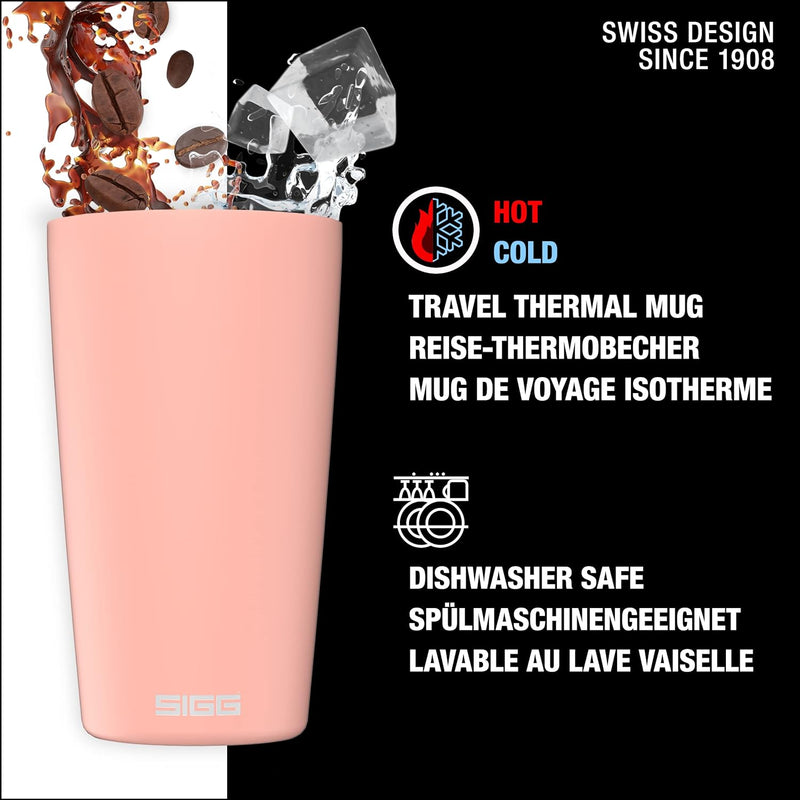 SIGG - Kaffeebecher Neso Pure Ceram - Mit Tritan-Deckel - Spülmaschinenfest - Federleicht - BPA-frei