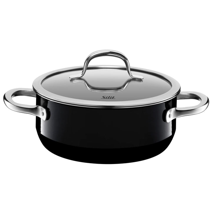 Silit Passion Black Kochtopf 20cm, Glasdeckel, Bratentopf 2,4l, Silargan Funktionskeramik, Topf Indu