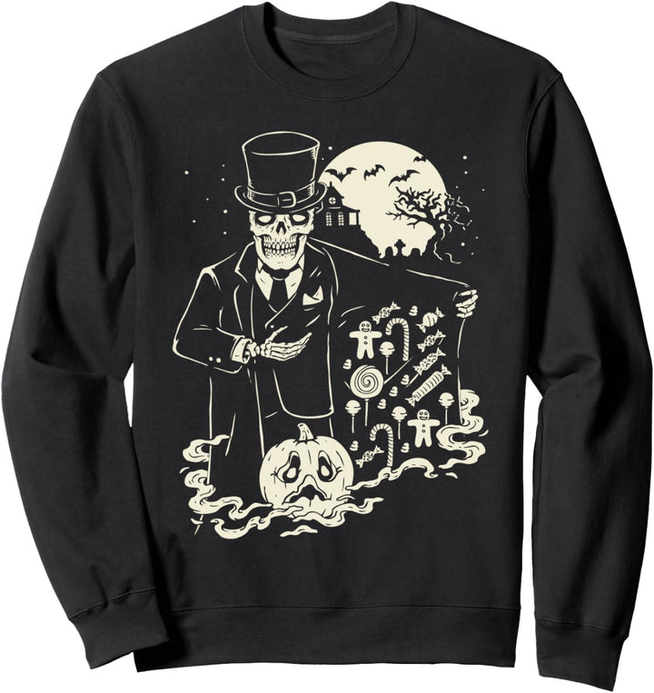 Horror Art Skelett Candyman Psychobilly Lowbrow Art Sweatshirt