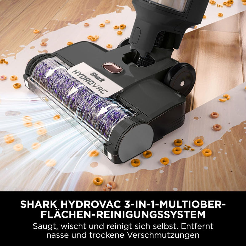 Shark HydroVac Kabelloser Hartbodenreiniger mit antimikrobieller Bürstenrolle, Mehrzwecklösung geruc