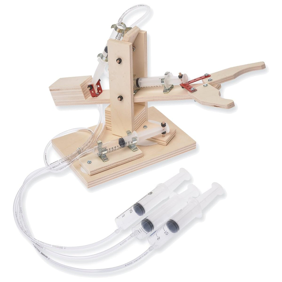 matches21 HOME & HOBBY Kinder Bastelset ab 13 Jahren Roboterarm Pneumatik/Hydraulik Modell als Bausa