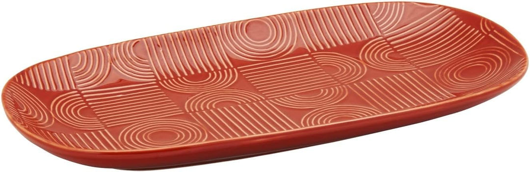 Maxwell & Williams DR0457 Platte rechteckig, 33 x 18 cm – Serie Arc – Terracotta Keramik glatt in Ge