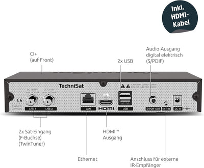 TechniSat DIGIT ISIO S3 - HD Sat-Receiver mit Twin-Tuner (HDTV, DVB-S2, PVR Aufnahmefunktion via USB