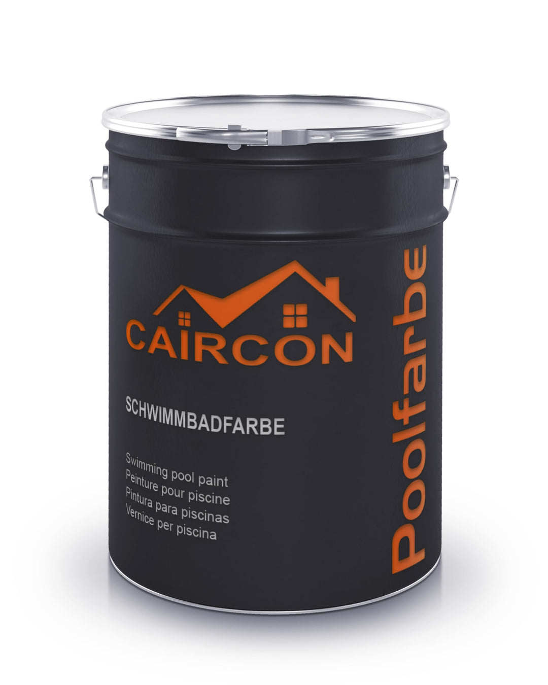CAIRCON Schwimmbadfarbe Poolbeschichtung Poolfarbe Schwimmbecken Farbe Anthrazitgrau - 2,5L RAL 7016