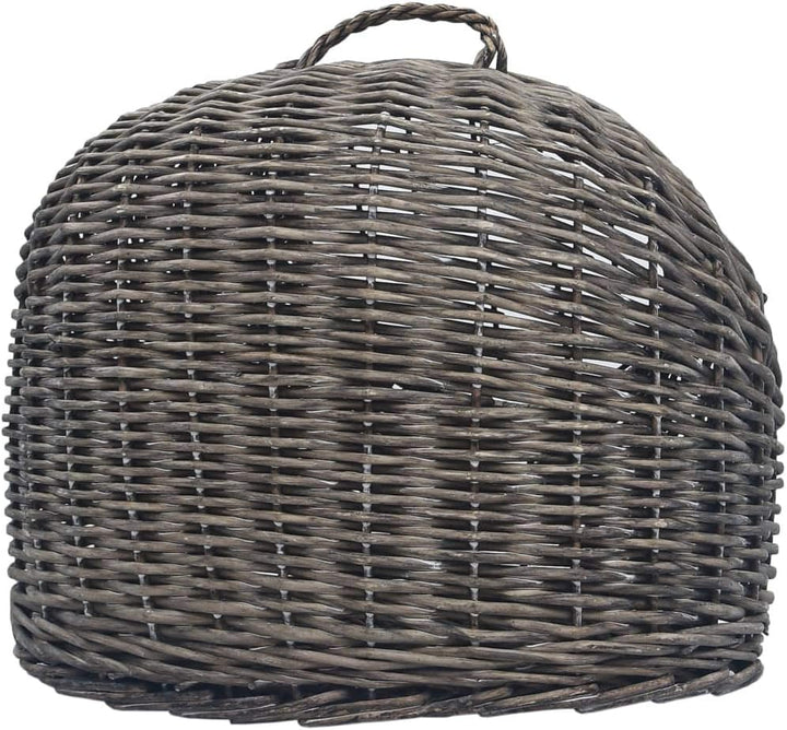 vidaXL Katzen Transportkorb Natürliche Weide Grau Katzenkorb Transportbox L 60 x B 45 x H 45 cm Grau