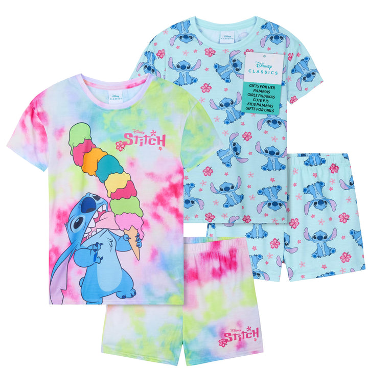 Get Trend Schlafanzug Mädchen Kurz Pyjama Kinder 2er Set Schlafanzug Teenager Kurzarm Sommer Loungew