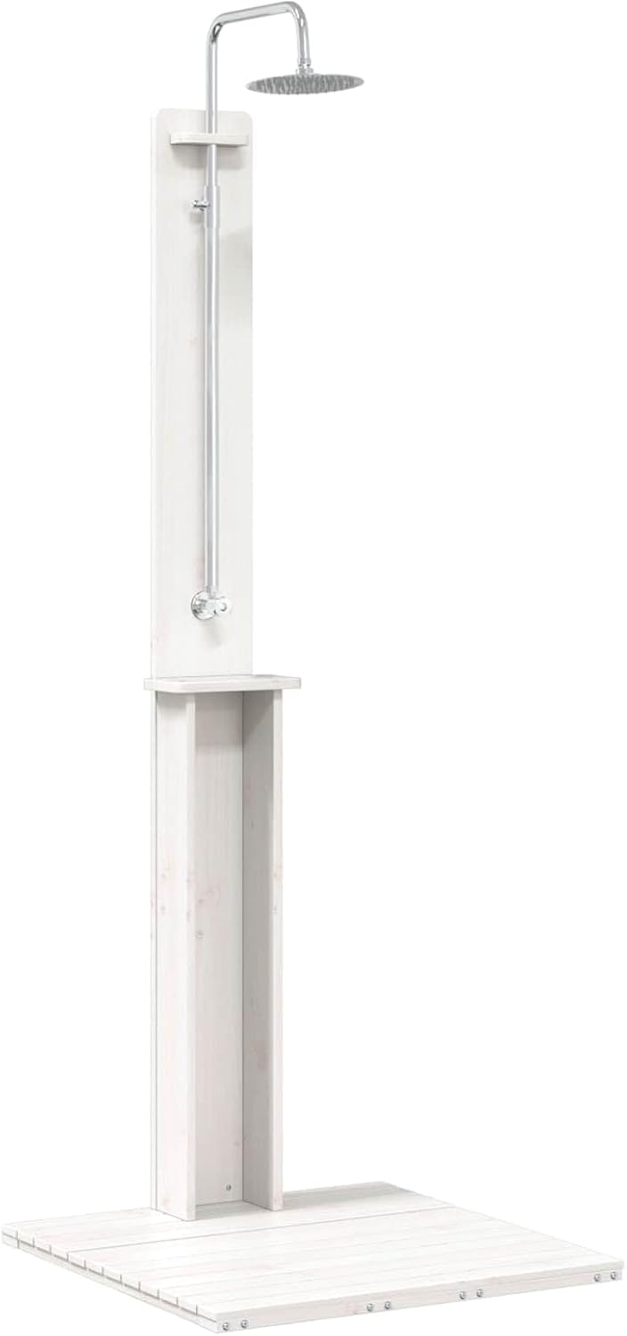 Festnight Gartendusche Holz 75x76x217 cm Aussendusche Outdoor Dusche Garten Aussendusche Pool Outdoo