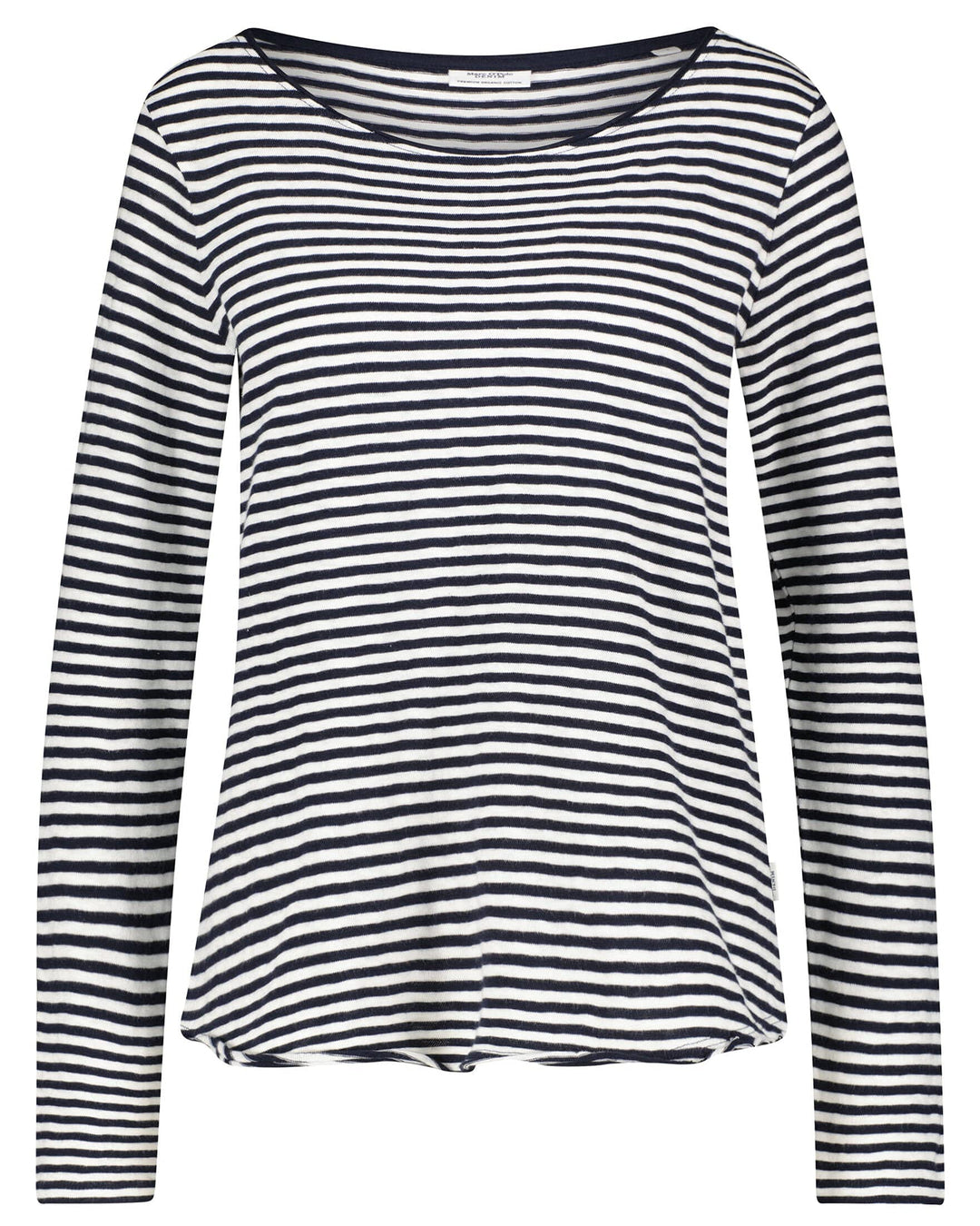 Marc O'Polo Damen Langarmshirt aus Bio-Baumwolle Basic XS Blau, XS Blau