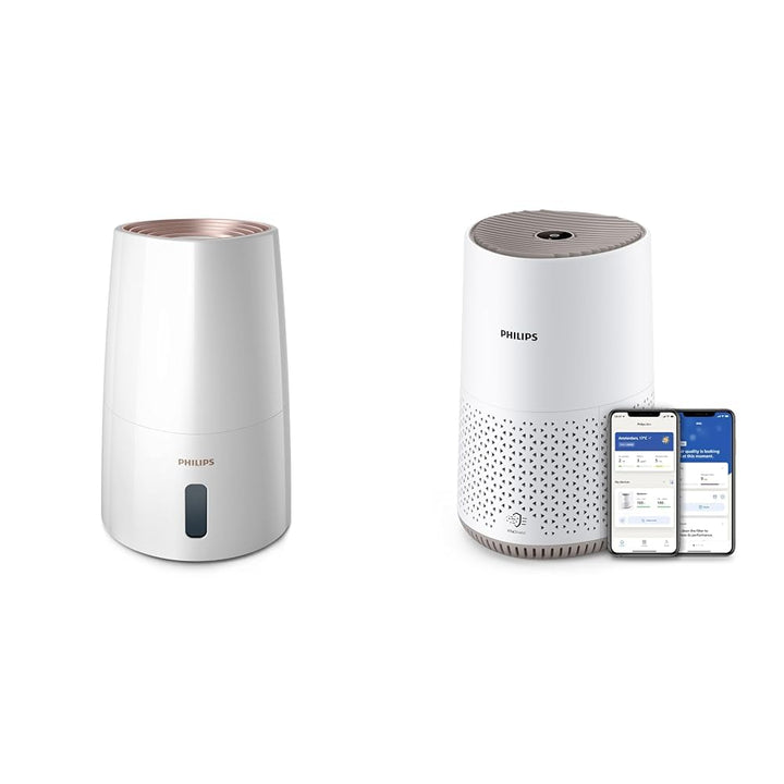 Philips Series 3000 Luftbefeuchter – für Räume bis 45 m² & Philips Luftreiniger 600 Serie. Ultraleis